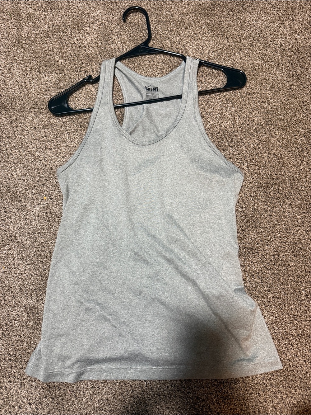 Nike Light Gray Dri-FIT Racerback Tank Top - Women's